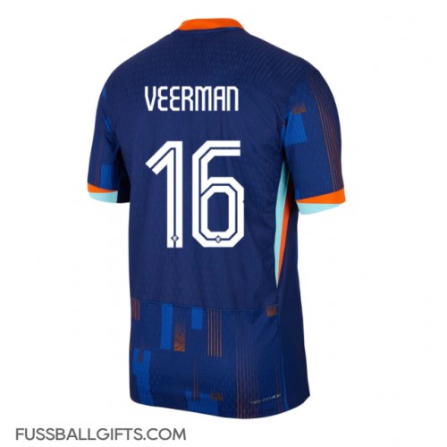 Niederlande Joey Veerman #16 Fußballbekleidung Auswärtstrikot EM 2024 Kurzarm